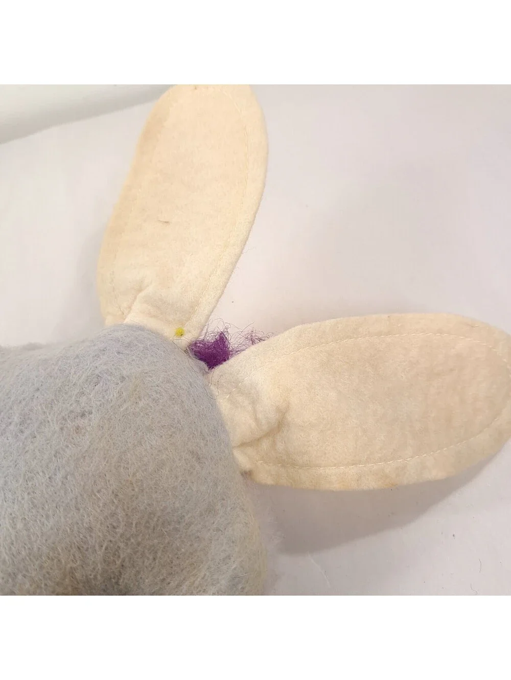 Vintage Russ Berrie Dimples Bunny Rabbit Plush purple Felt Easter 1975 stuffed